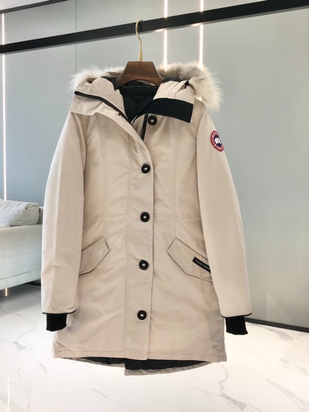 Canada Goose Rossclair Oyster Fur Hood Women’s Parka